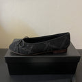 Chanel Ballet Flats Black Denim