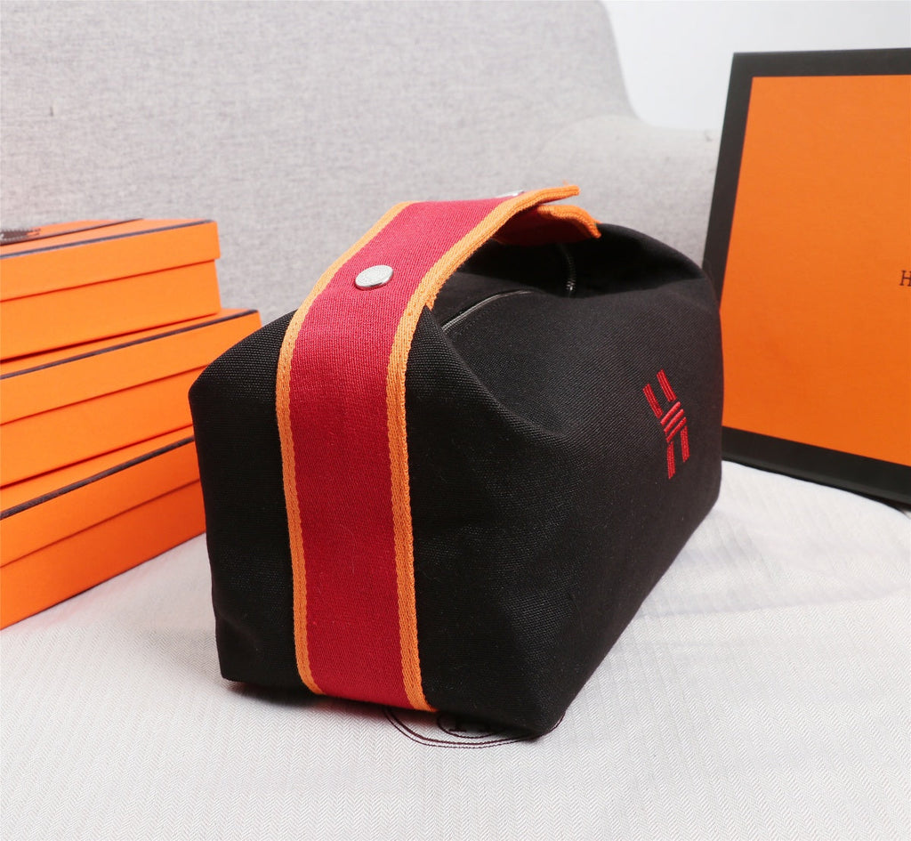 Hermes Bride-A-Brac 25 Black Canvas