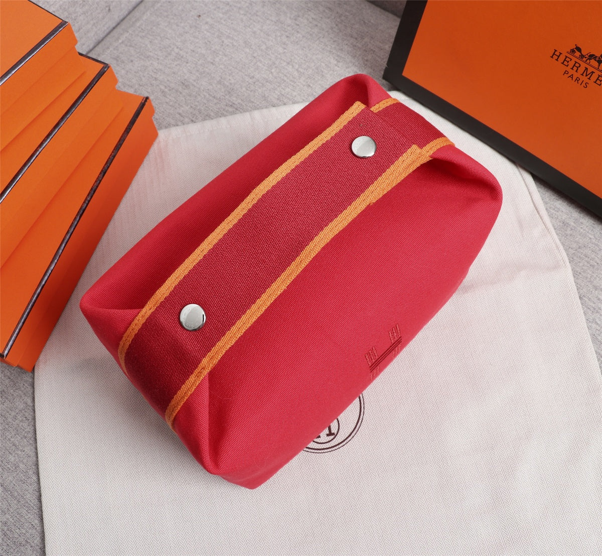 Hermes Bride-A-Brac 21 Red Canvas