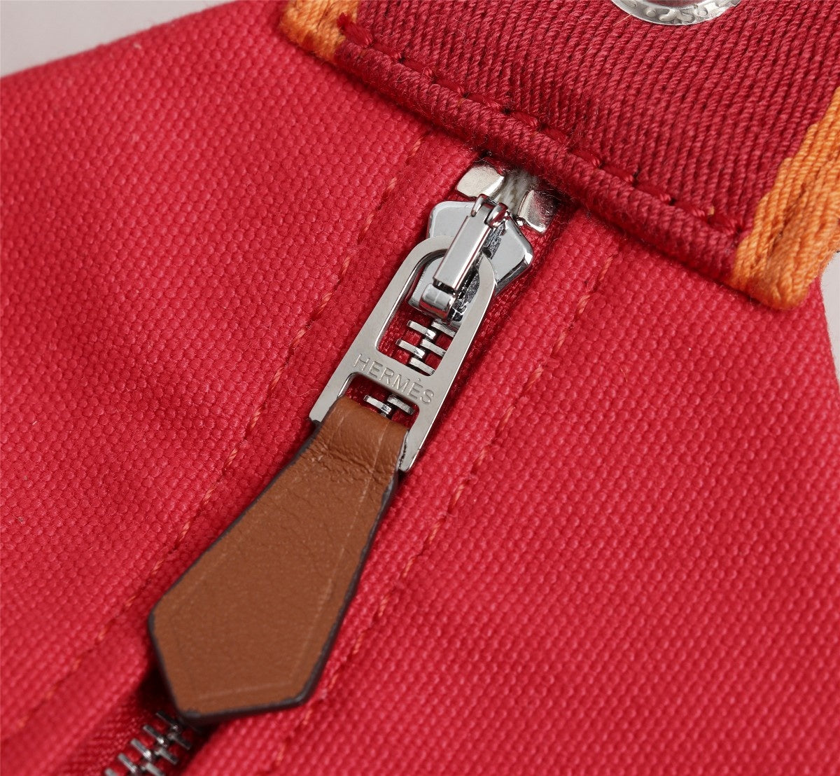 Hermes Bride-A-Brac 21 Red Canvas