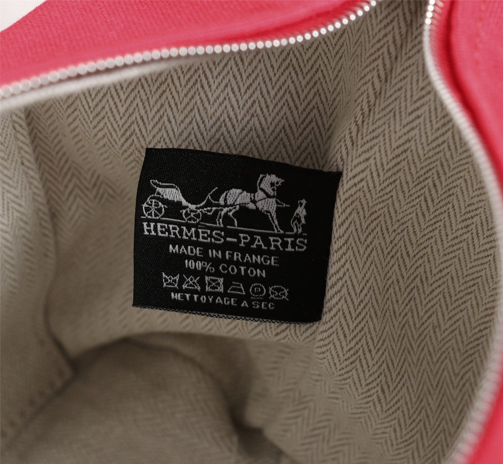 Hermes Bride-A-Brac 25 Red Canvas