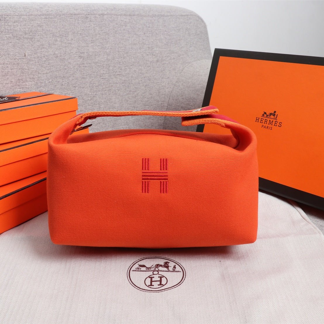Hermes Bride-A-Brac 21 Orange Canvas