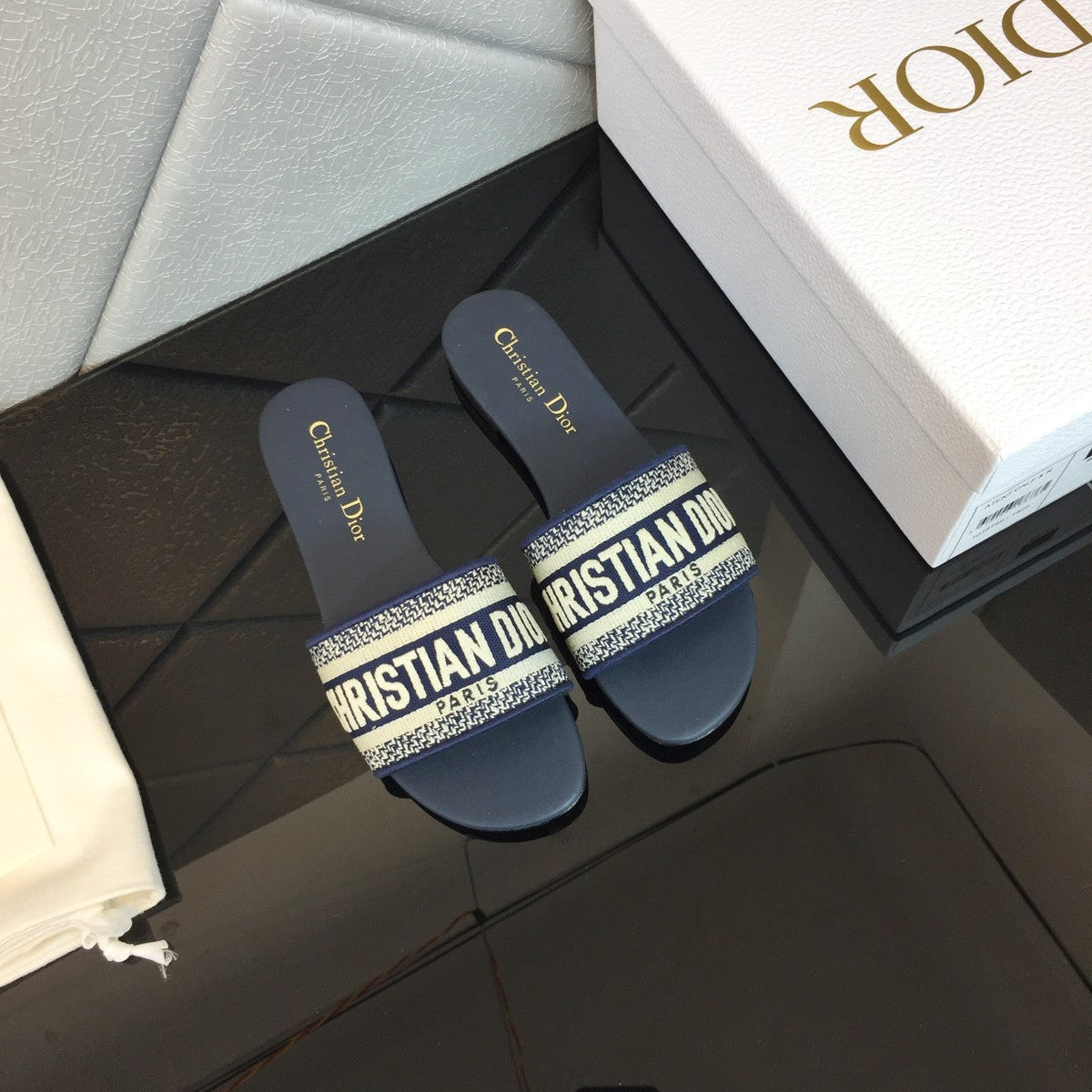 Dior CD Mule Dway Slide 10mm Multi-Motifs Style 51
