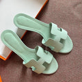 Hermes 0ASIS Sandal Epsom Calfskin Ice