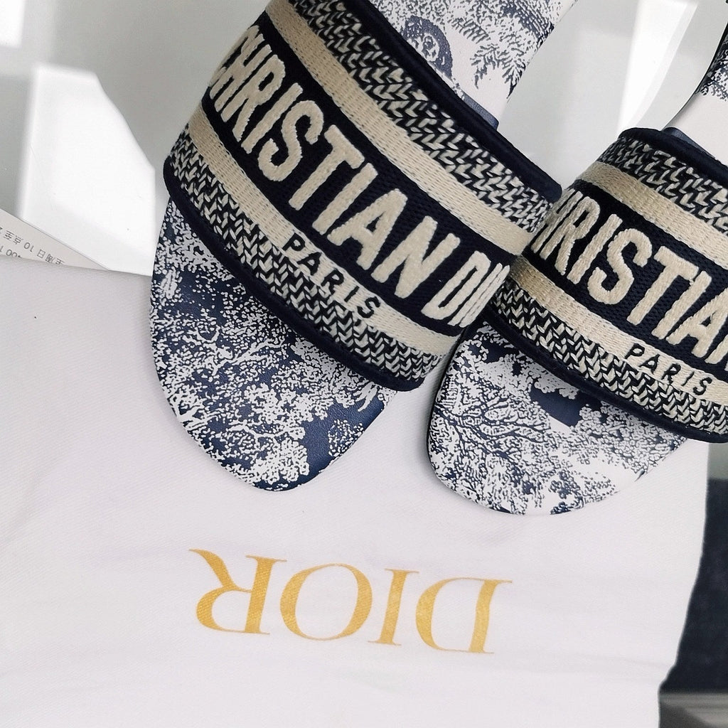 Dior CD Mule Dway Slide 10mm Multi-Motifs Style 29