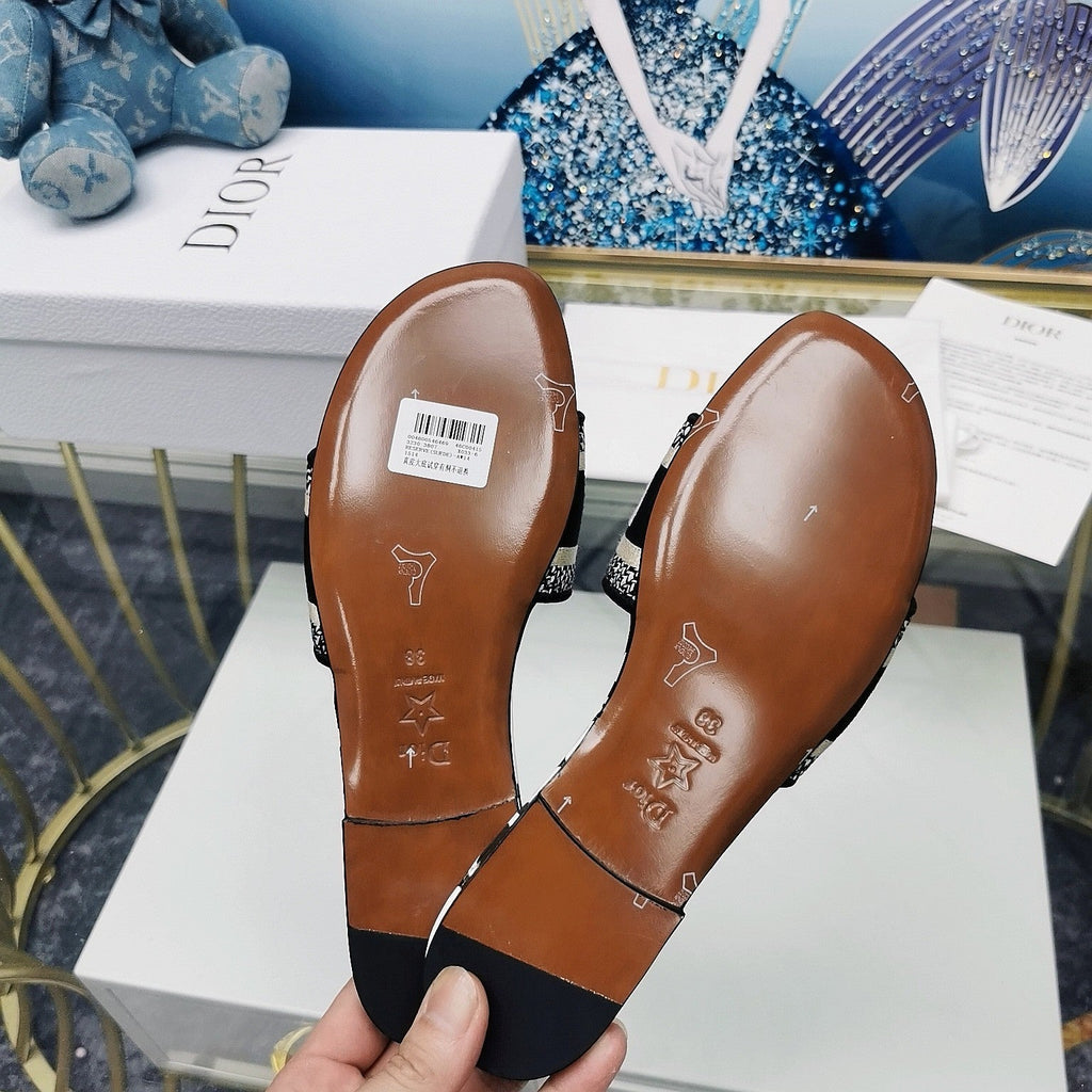 Dior CD Mule Dway Slide 10mm Multi-Motifs Style 30