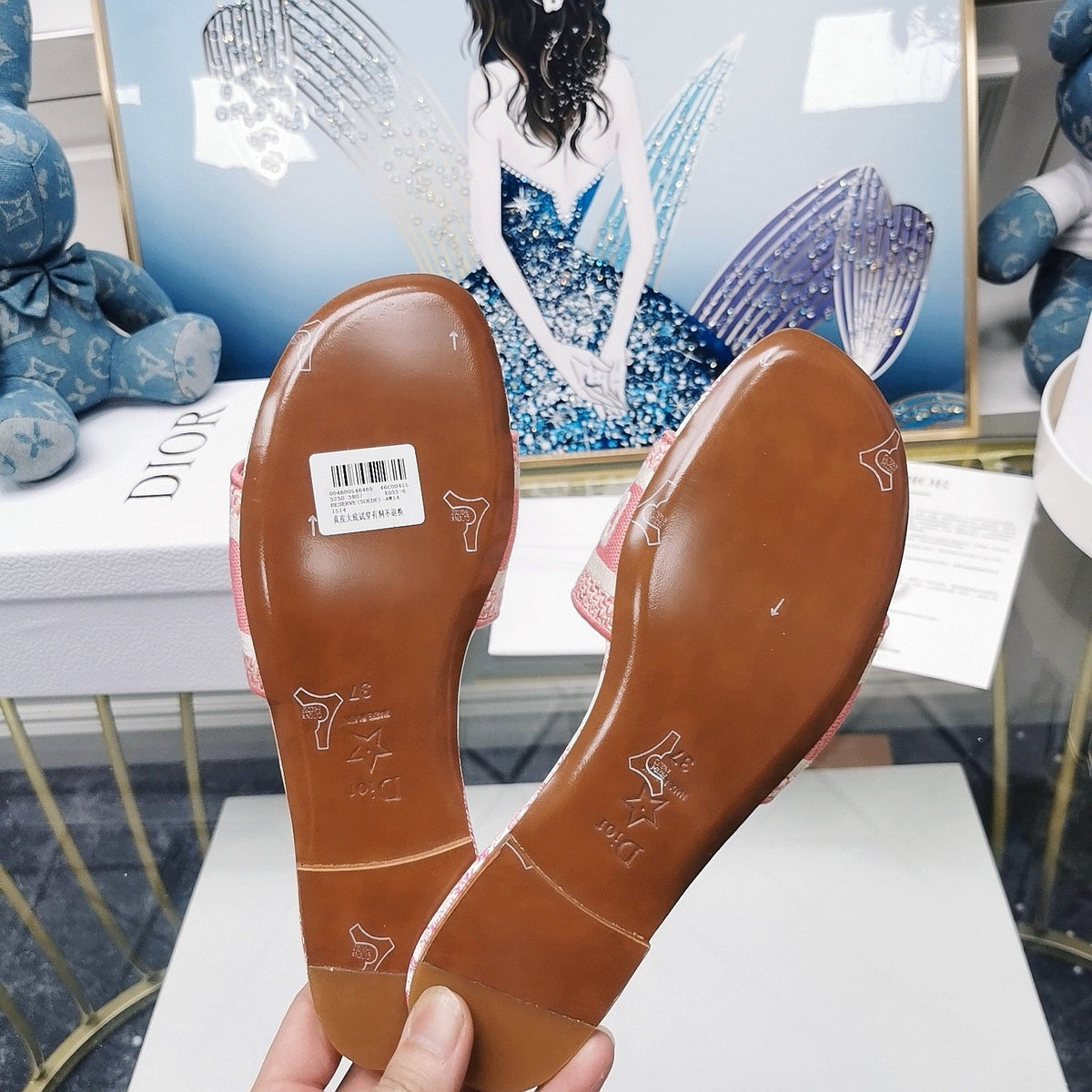 Dior CD Mule Dway Slide 10mm Multi-Motifs Style 28
