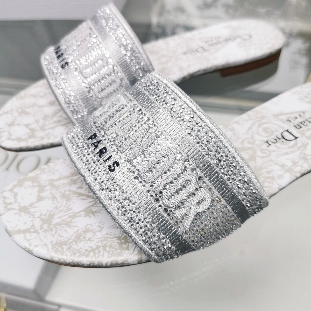 Dior CD Mule Dway Slide 10mm Multi-Motifs Style 14