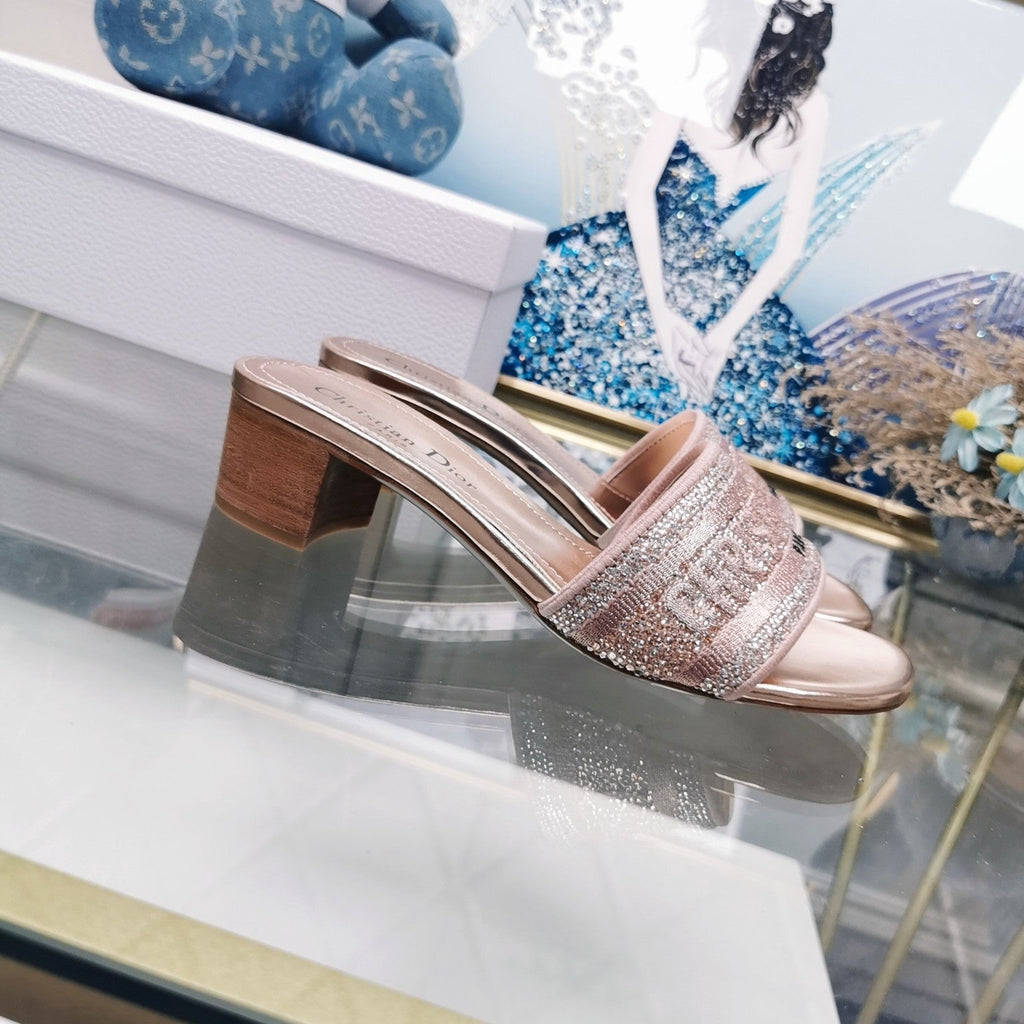 Dior CD Mule Dway Heeled Slide 45mm Style 16
