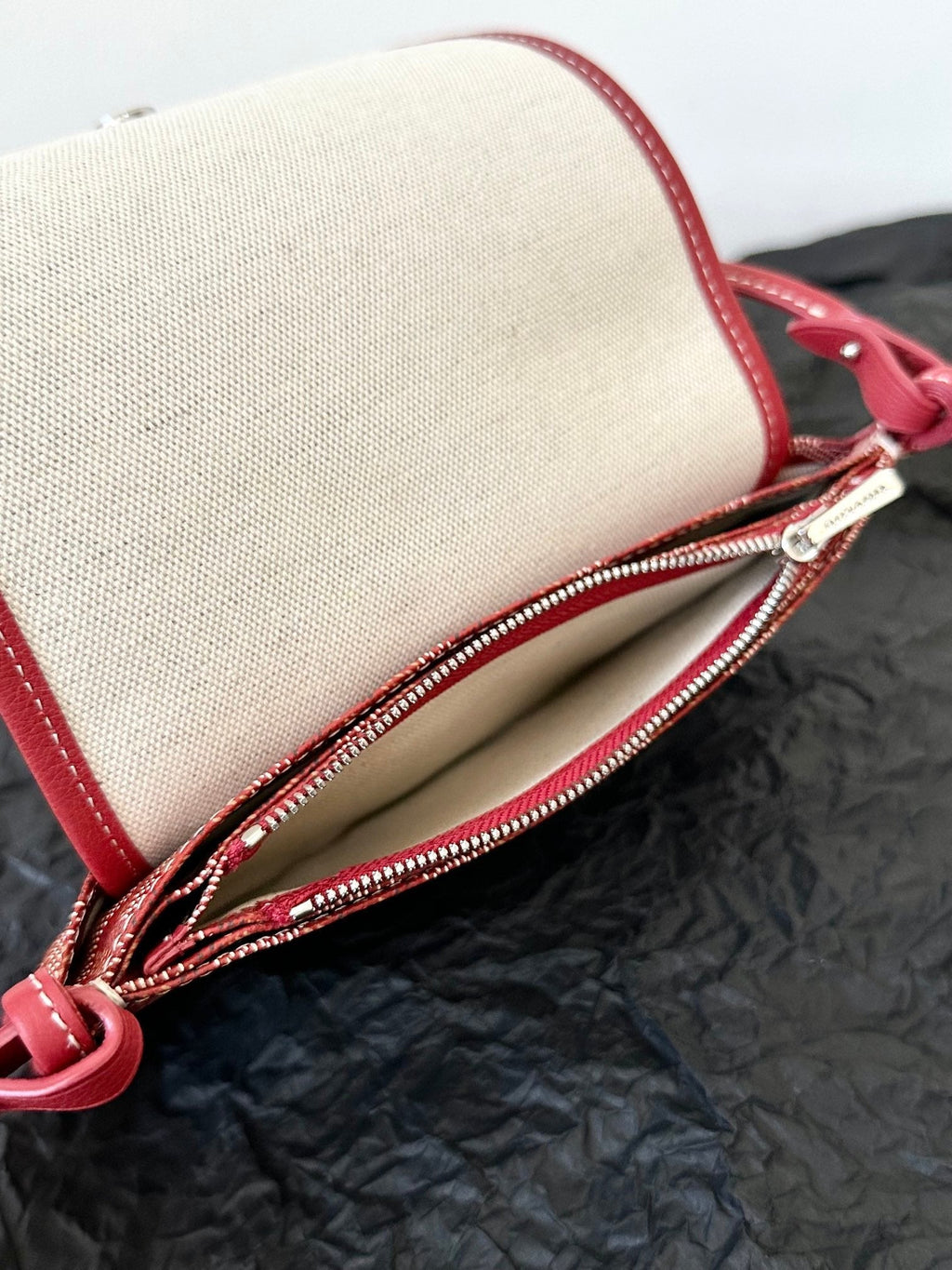 Goyard Plumet Pocket Wallet 20 in Classic Red Goyardine Canvas and Lambskin Trim