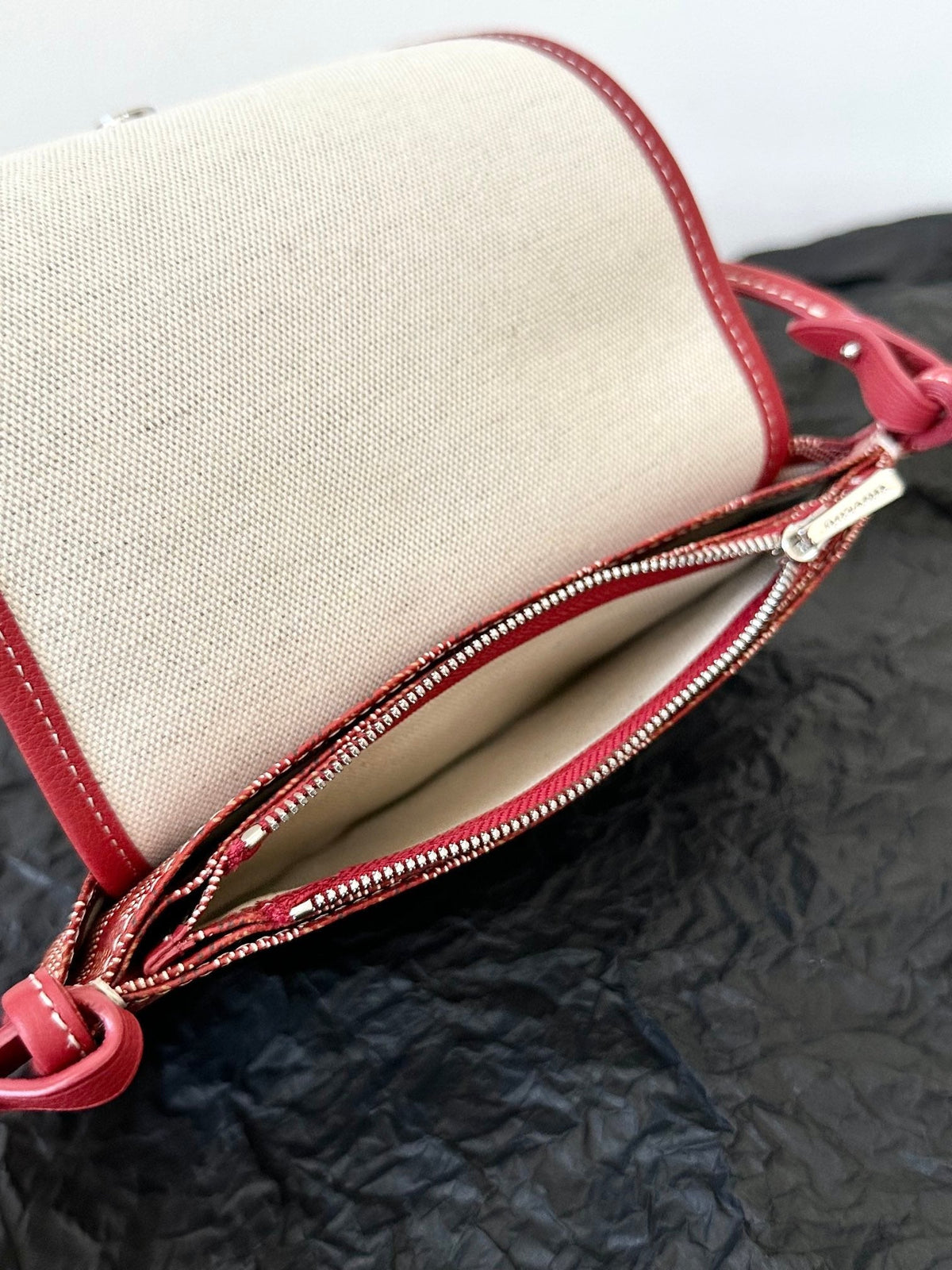 Goyard Plumet Pocket Wallet 20 in Classic Red Goyardine Canvas and Lambskin Trim