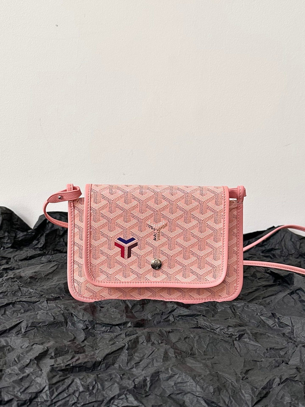 Goyard Plumet Pocket Wallet 20 in Pink Goyardine Canvas and Lambskin Trim