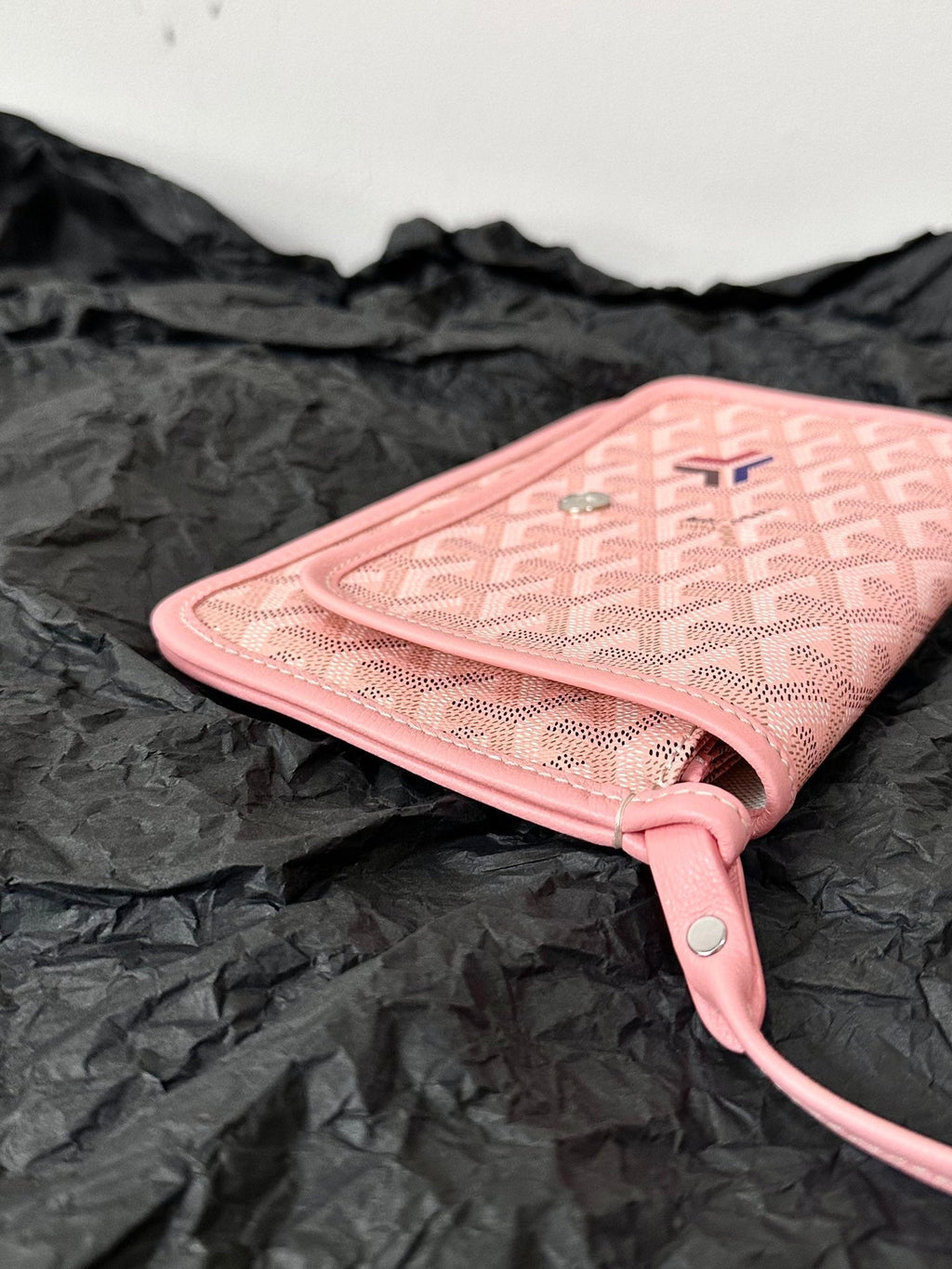 Goyard Plumet Pocket Wallet 20 in Pink Goyardine Canvas and Lambskin Trim