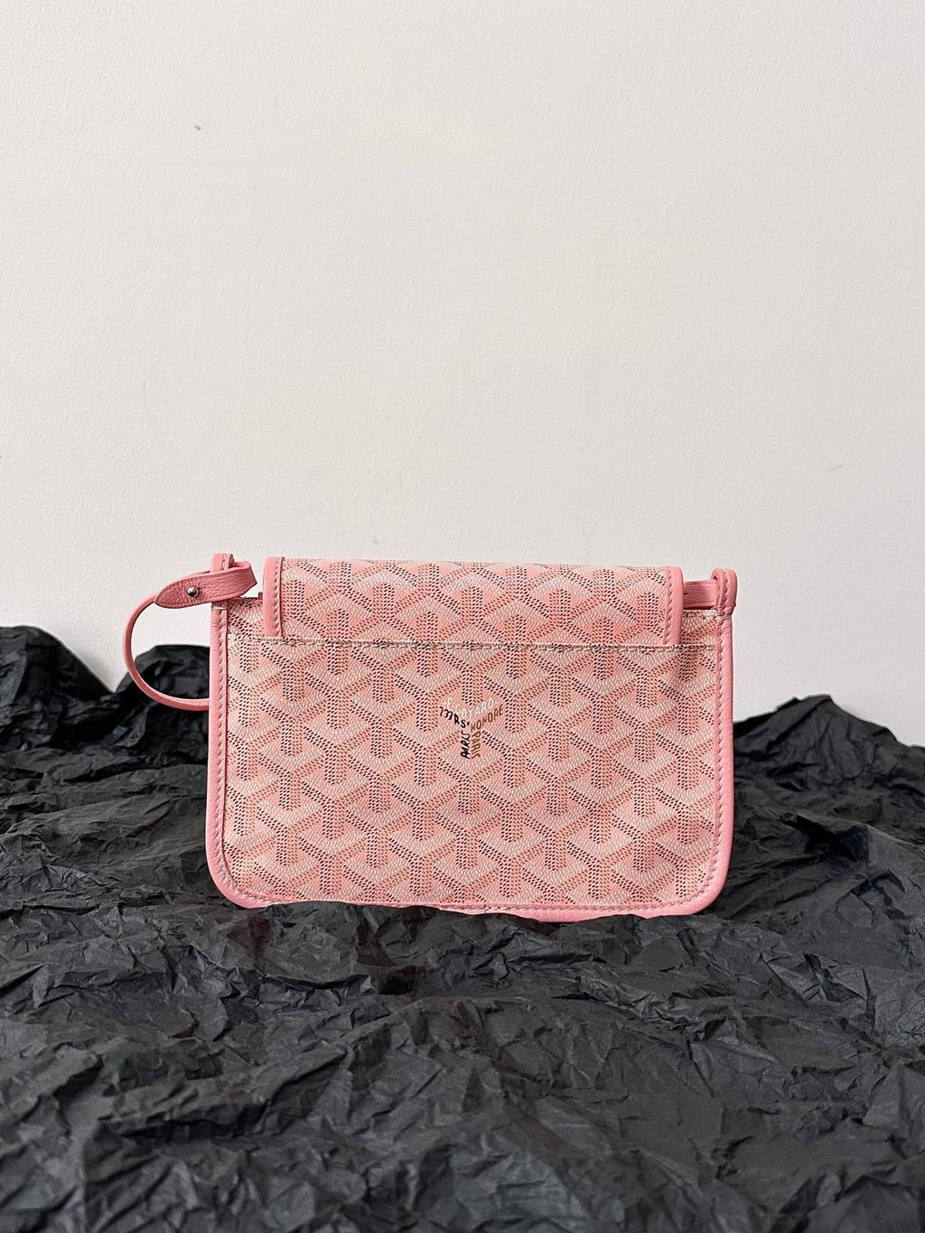 Goyard Plumet Pocket Wallet 20 in Pink Goyardine Canvas and Lambskin Trim