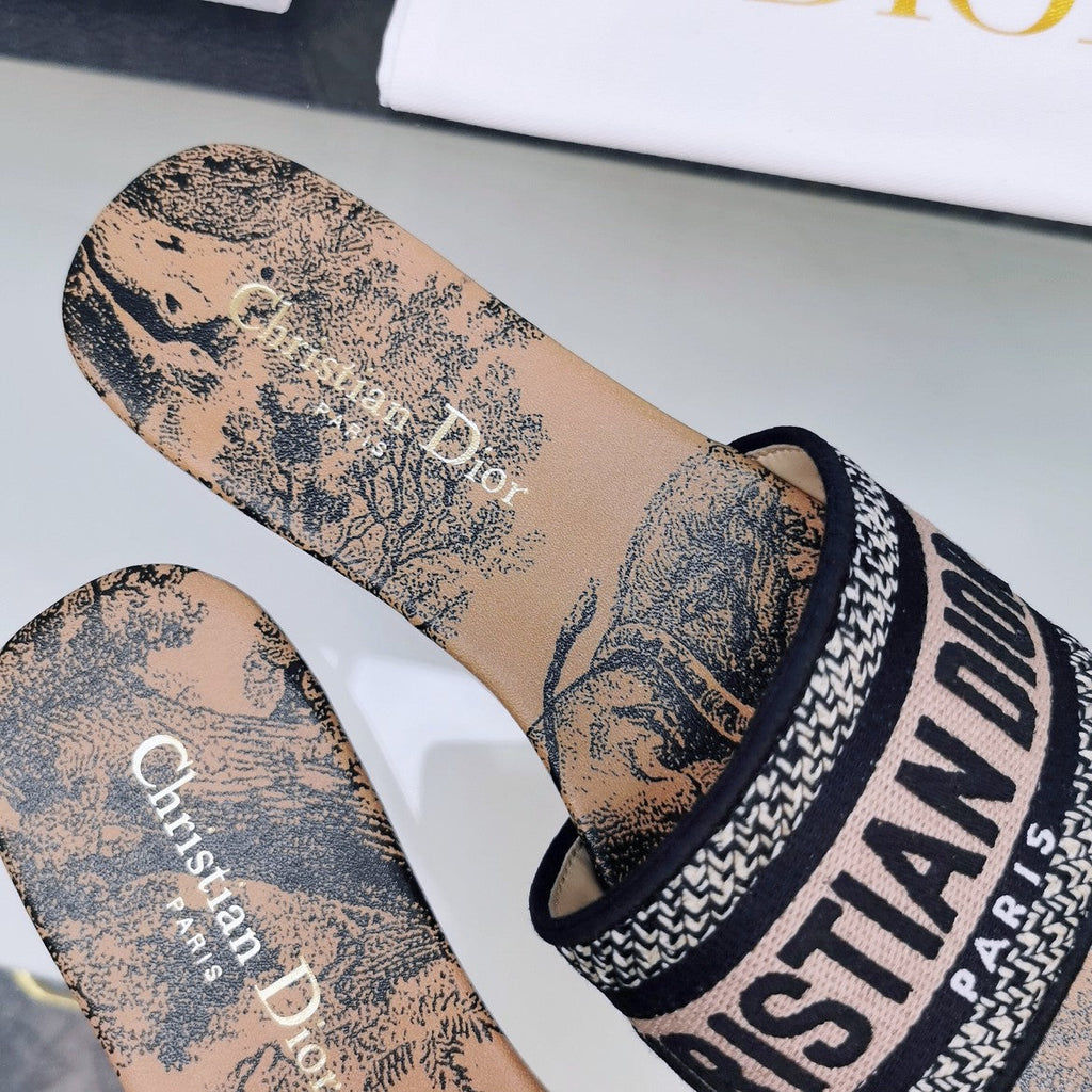 Dior CD Mule Dway Slide 10mm Multi-Motifs Style 81
