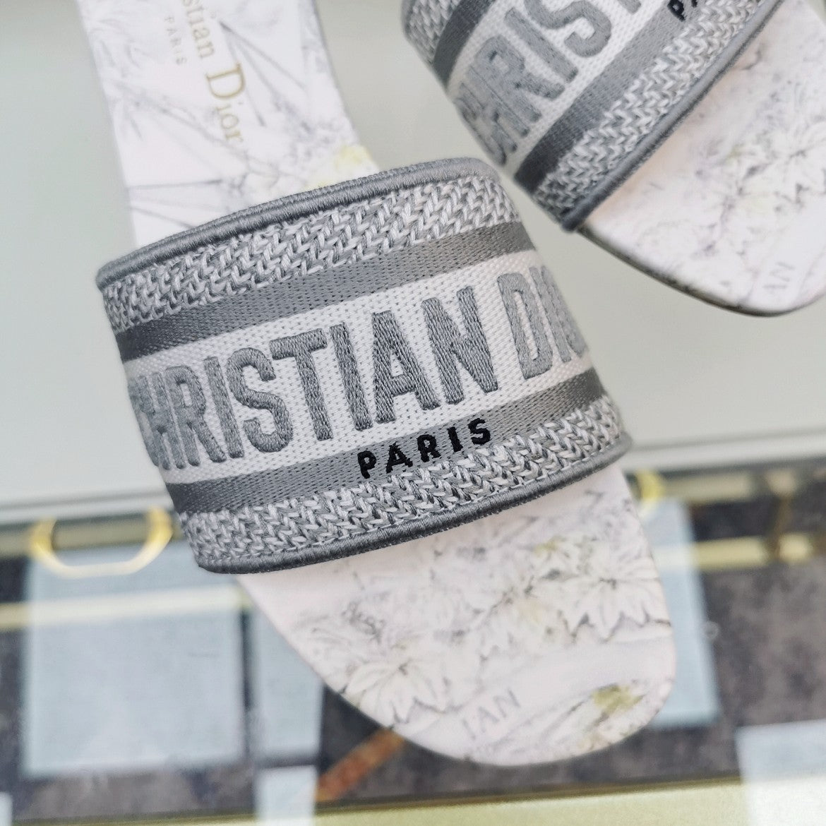 Dior CD Mule Dway Slide 10mm Multi-Motifs Style 27