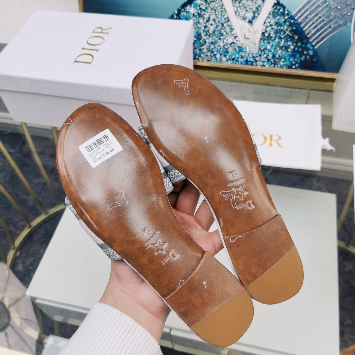 Dior CD Mule Dway Slide 10mm Multi-Motifs Style 27