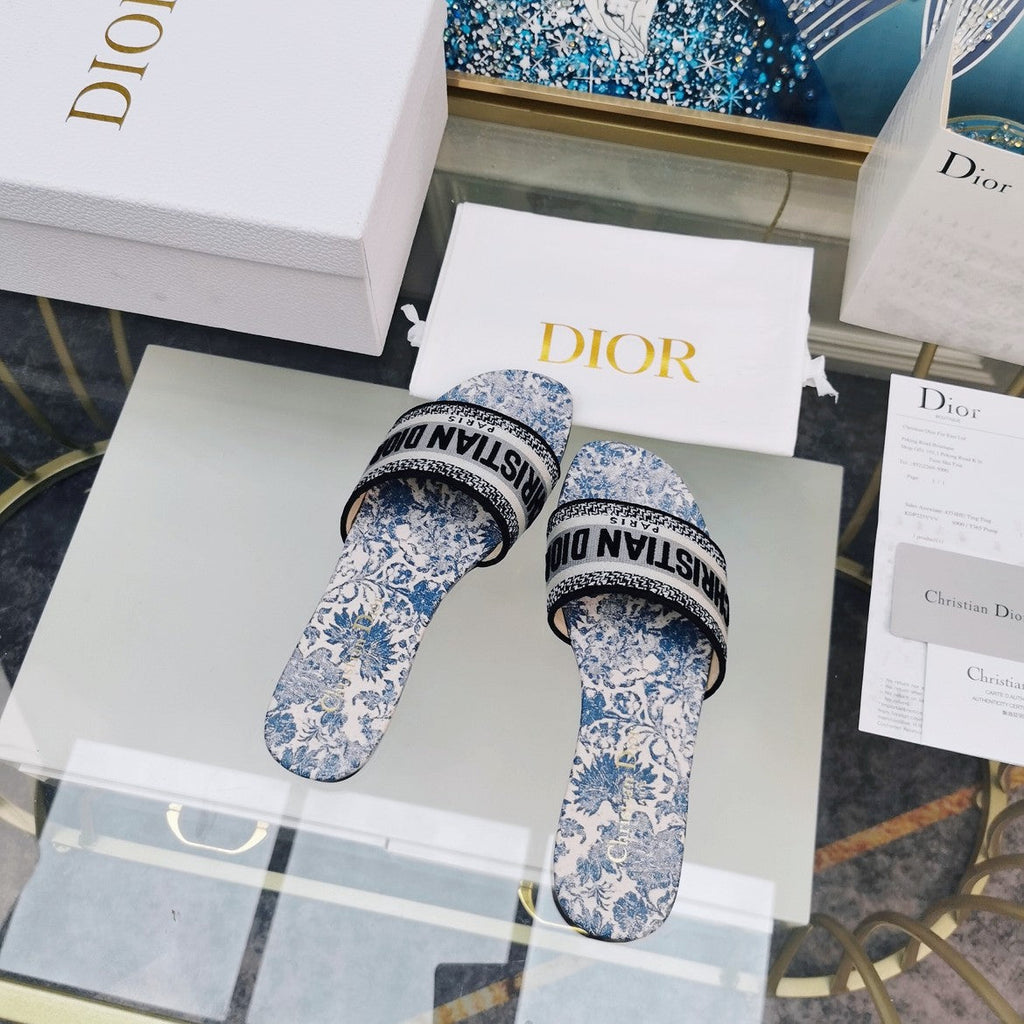Dior CD Mule Dway Slide 10mm Multi-Motifs Style 75