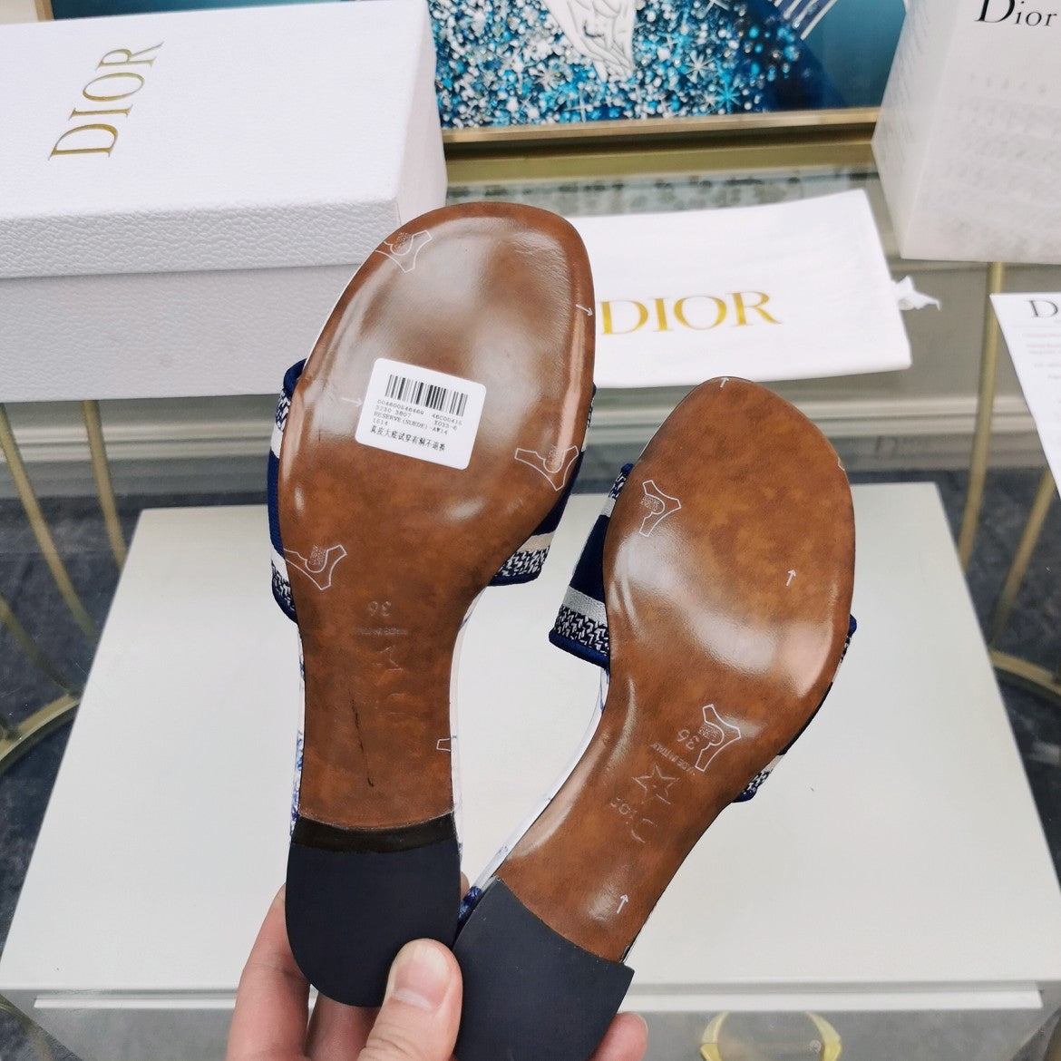 Dior CD Mule Dway Heeled Slide 45mm Style 34