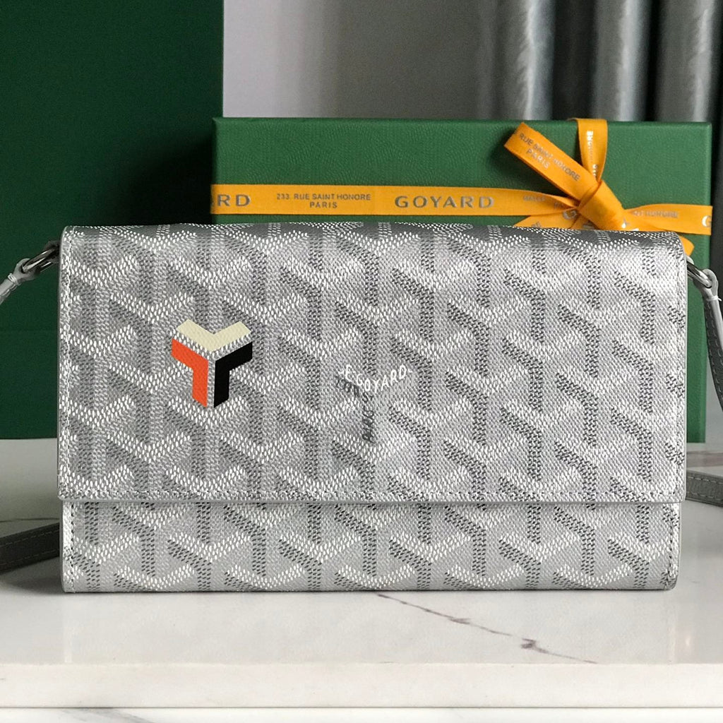 Goyard Varenne Continental Wallet 19 in Gray Goyardine Canvas