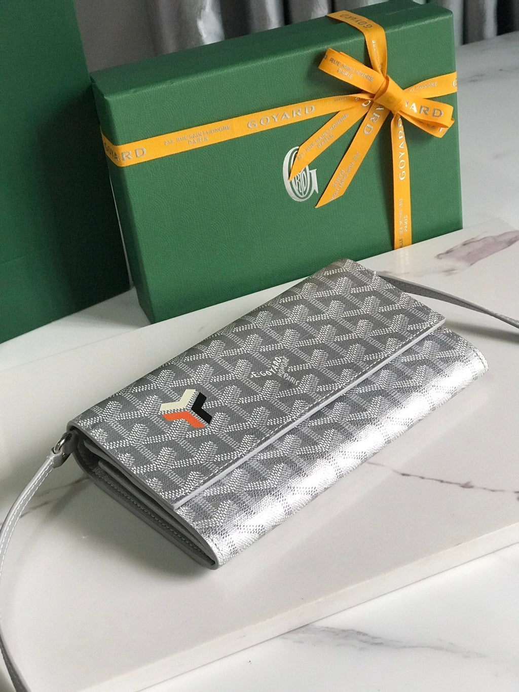 Goyard Varenne Continental Wallet 19 in Gray Goyardine Canvas
