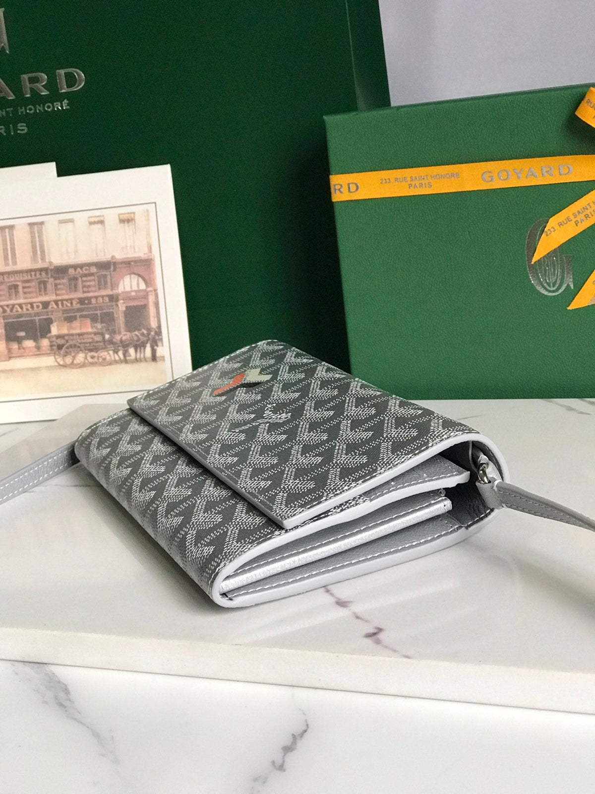 Goyard Varenne Continental Wallet 19 in Gray Goyardine Canvas