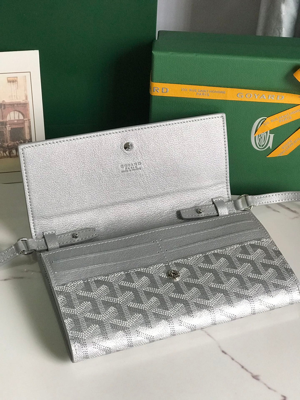 Goyard Varenne Continental Wallet 19 in Gray Goyardine Canvas