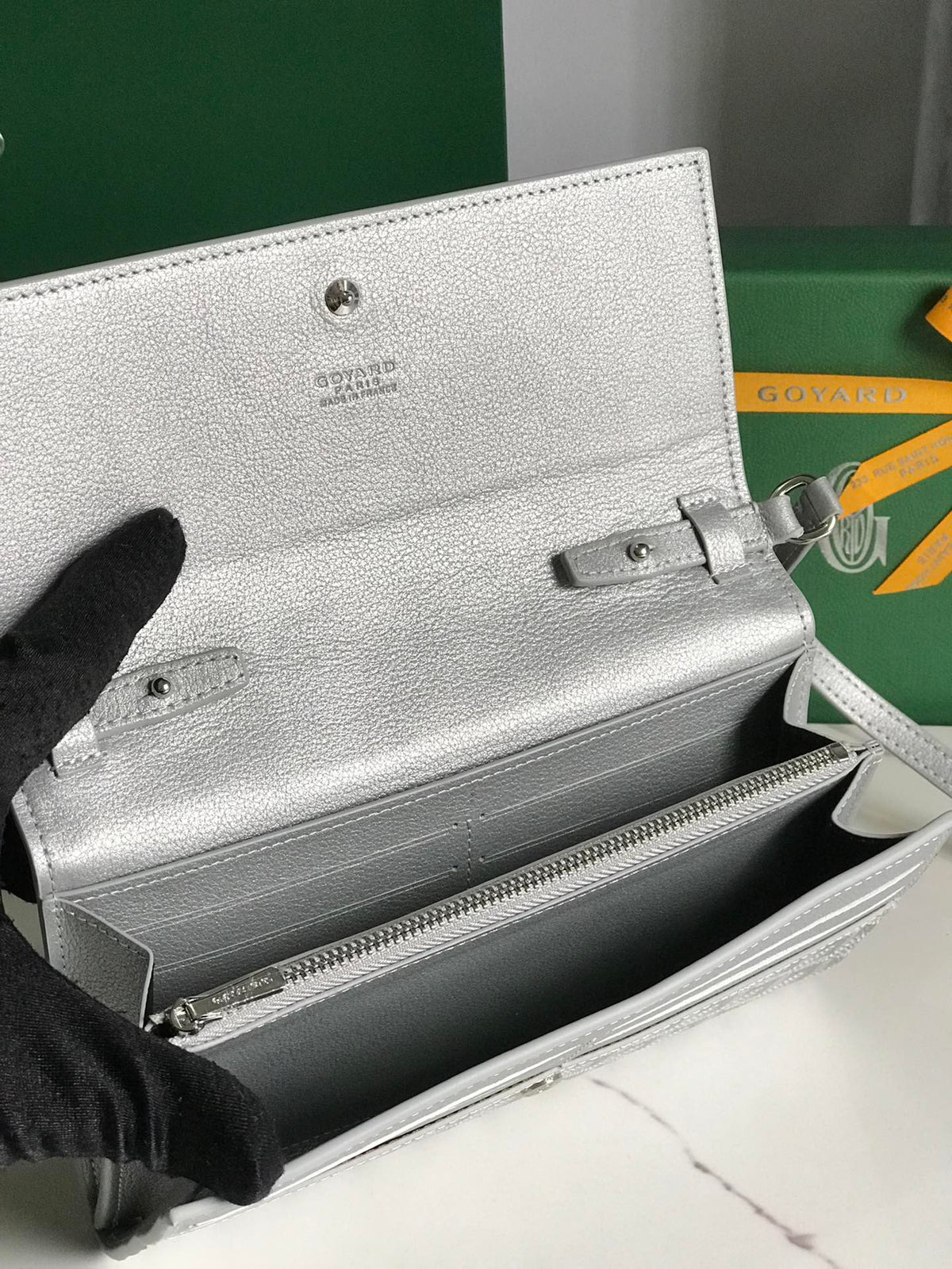 Goyard Varenne Continental Wallet 19 in Gray Goyardine Canvas