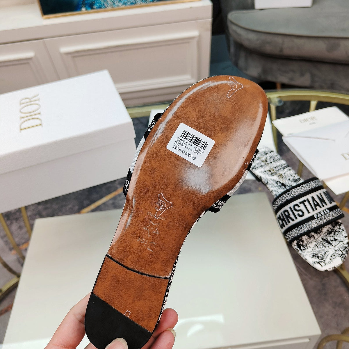 Dior CD Mule Dway Slide 10mm Multi-Motifs Style 13
