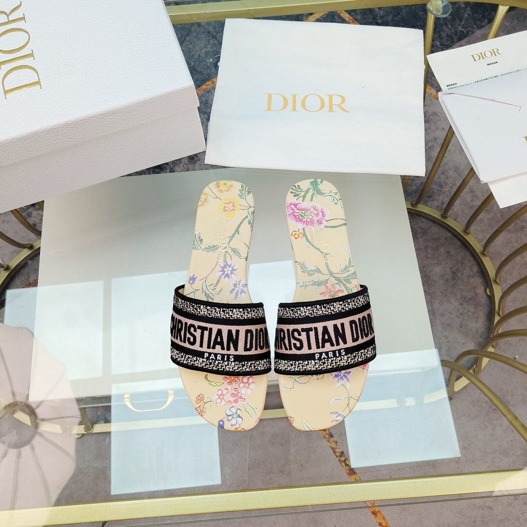 Dior CD Mule Dway Slide 10mm Multi-Motifs Style 8