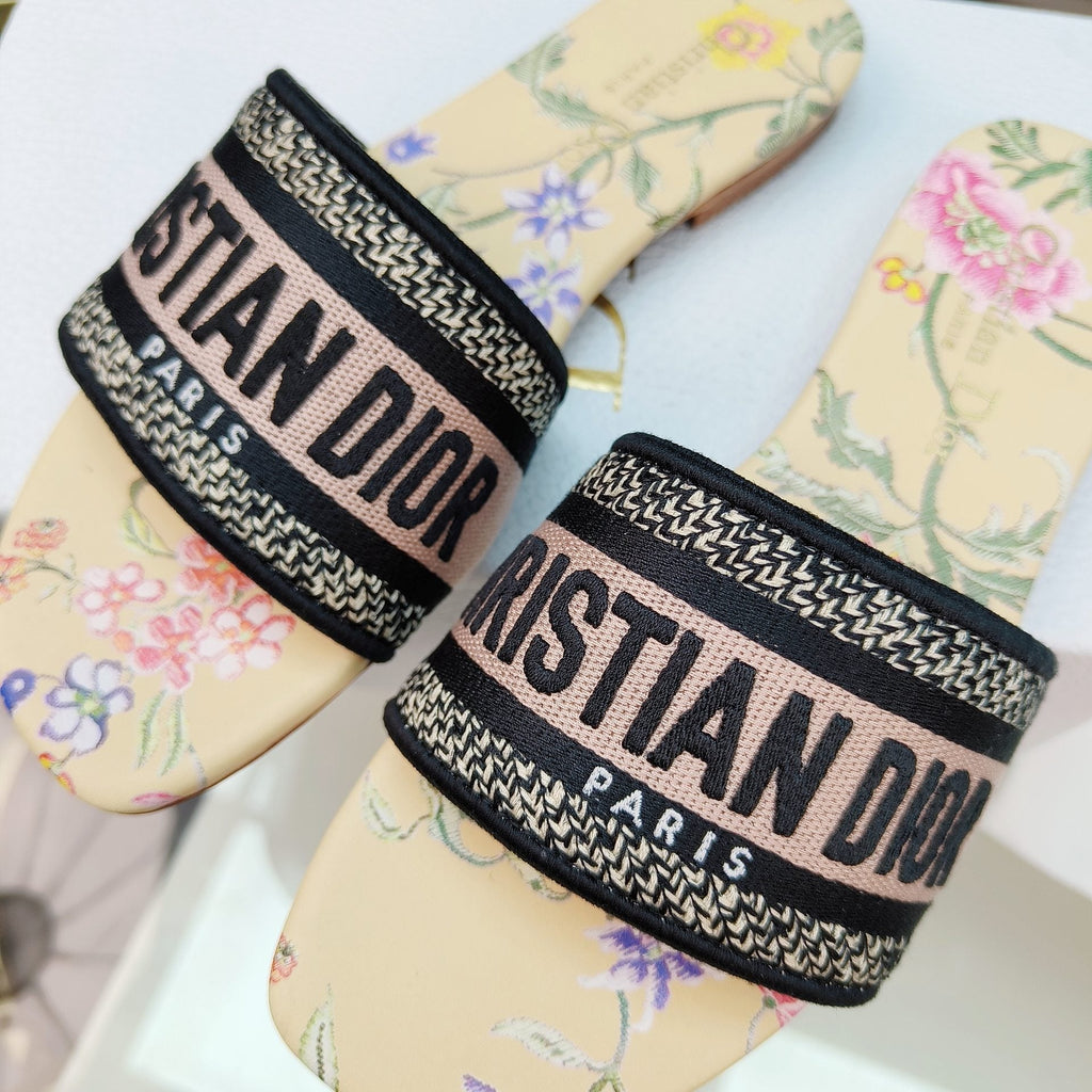 Dior CD Mule Dway Slide 10mm Multi-Motifs Style 8