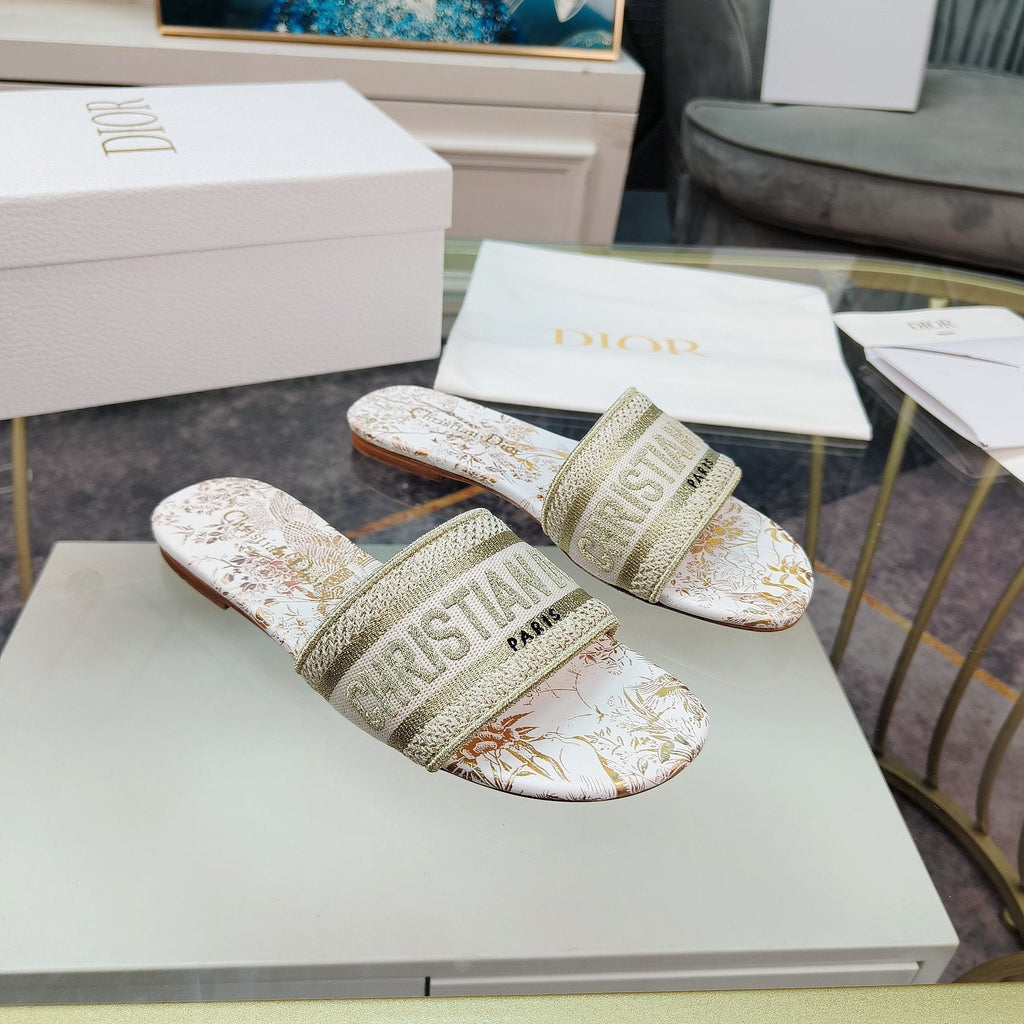 Dior CD Mule Dway Slide 10mm Multi-Motifs Style 7