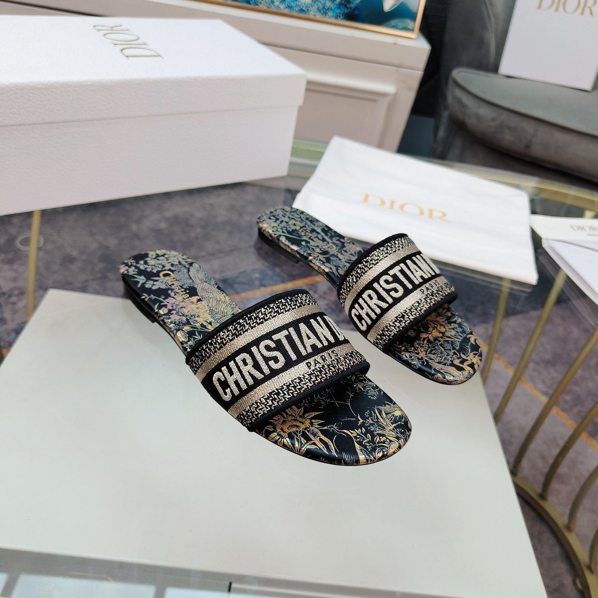 Dior CD Mule Dway Slide 10mm Multi-Motifs Style 5