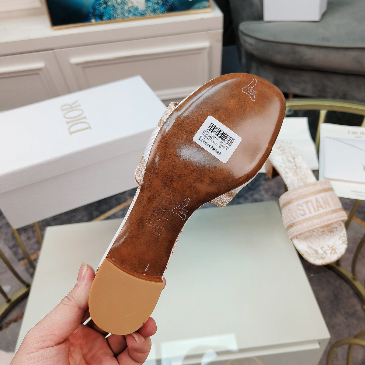 Dior CD Mule Dway Heeled Slide 45mm Style 8