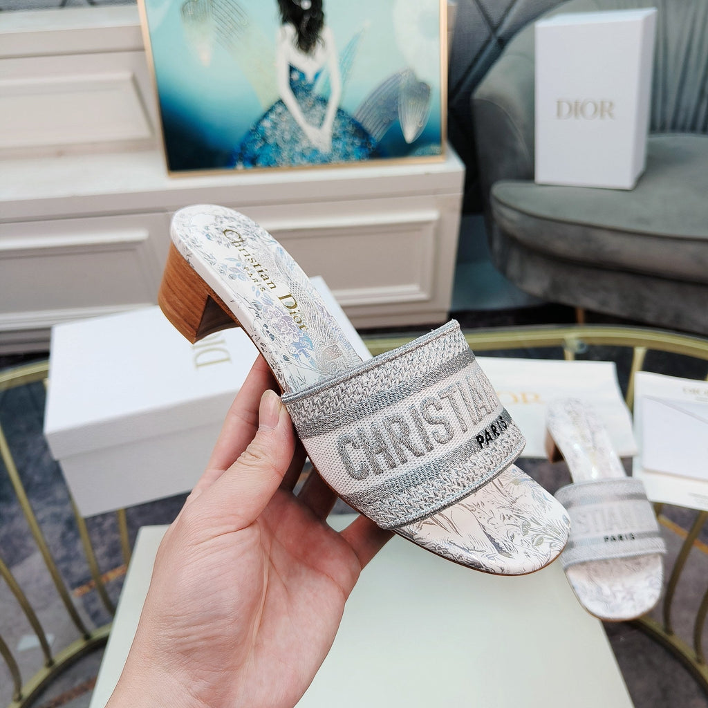 Dior CD Mule Dway Heeled Slide 45mm Style 7