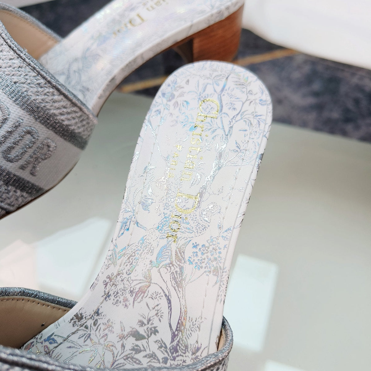 Dior CD Mule Dway Heeled Slide 45mm Style 7