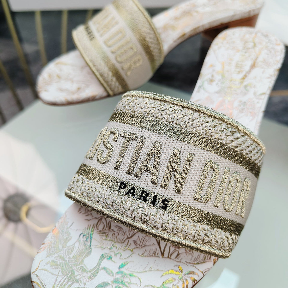 Dior CD Mule Dway Heeled Slide 45mm Style 6