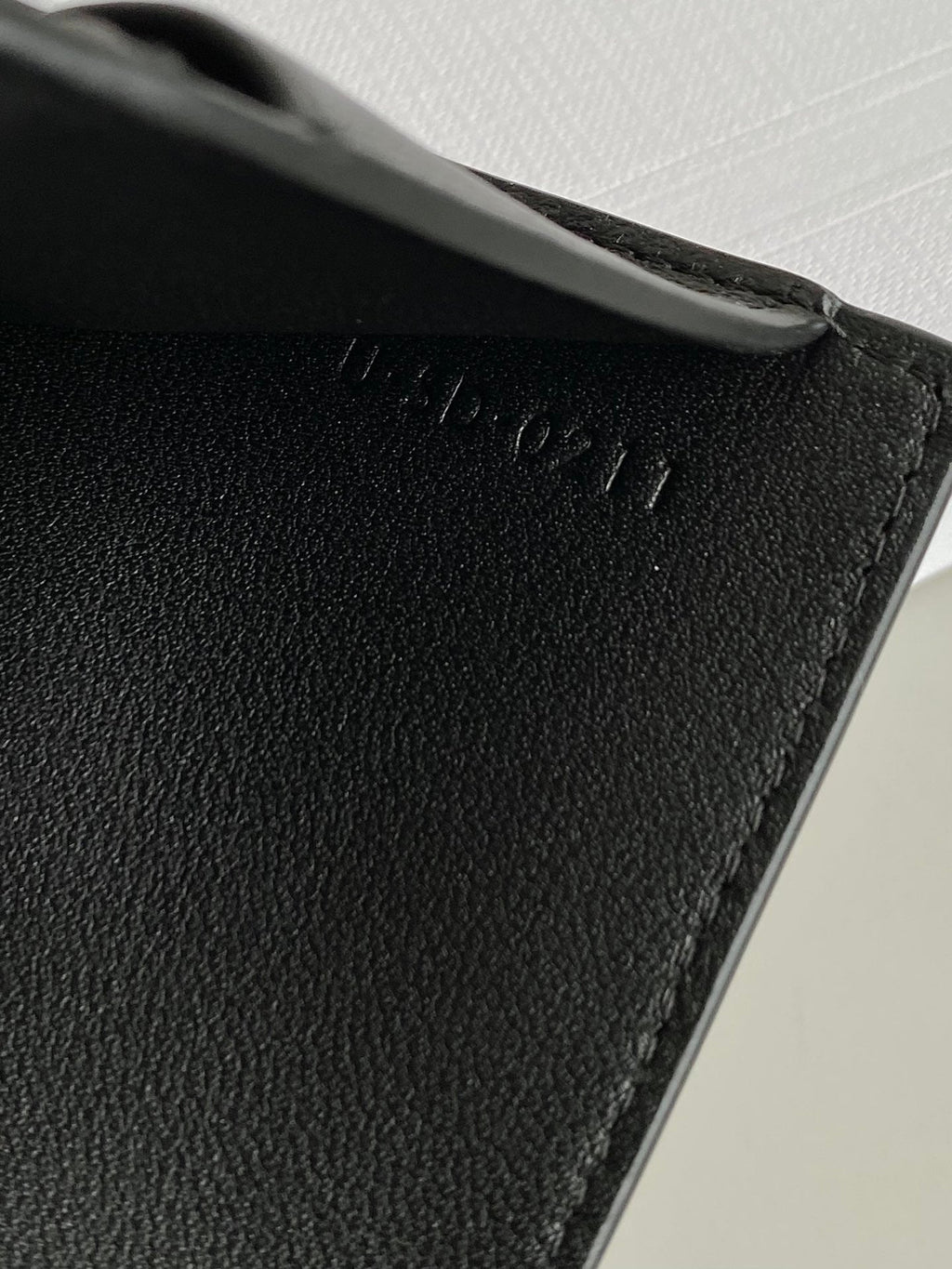 Celine Triphome 10 Trifold Wallet Calfskin Black