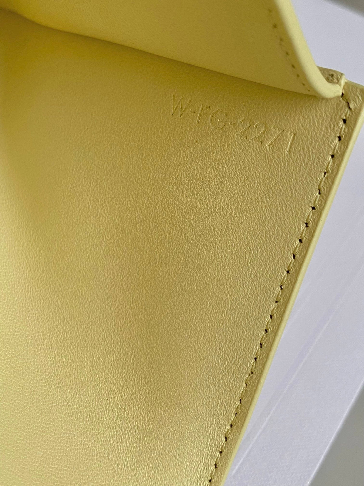 Celine Triomphe 9 Wallet Two-In-One Yellow Pastel Calfskin