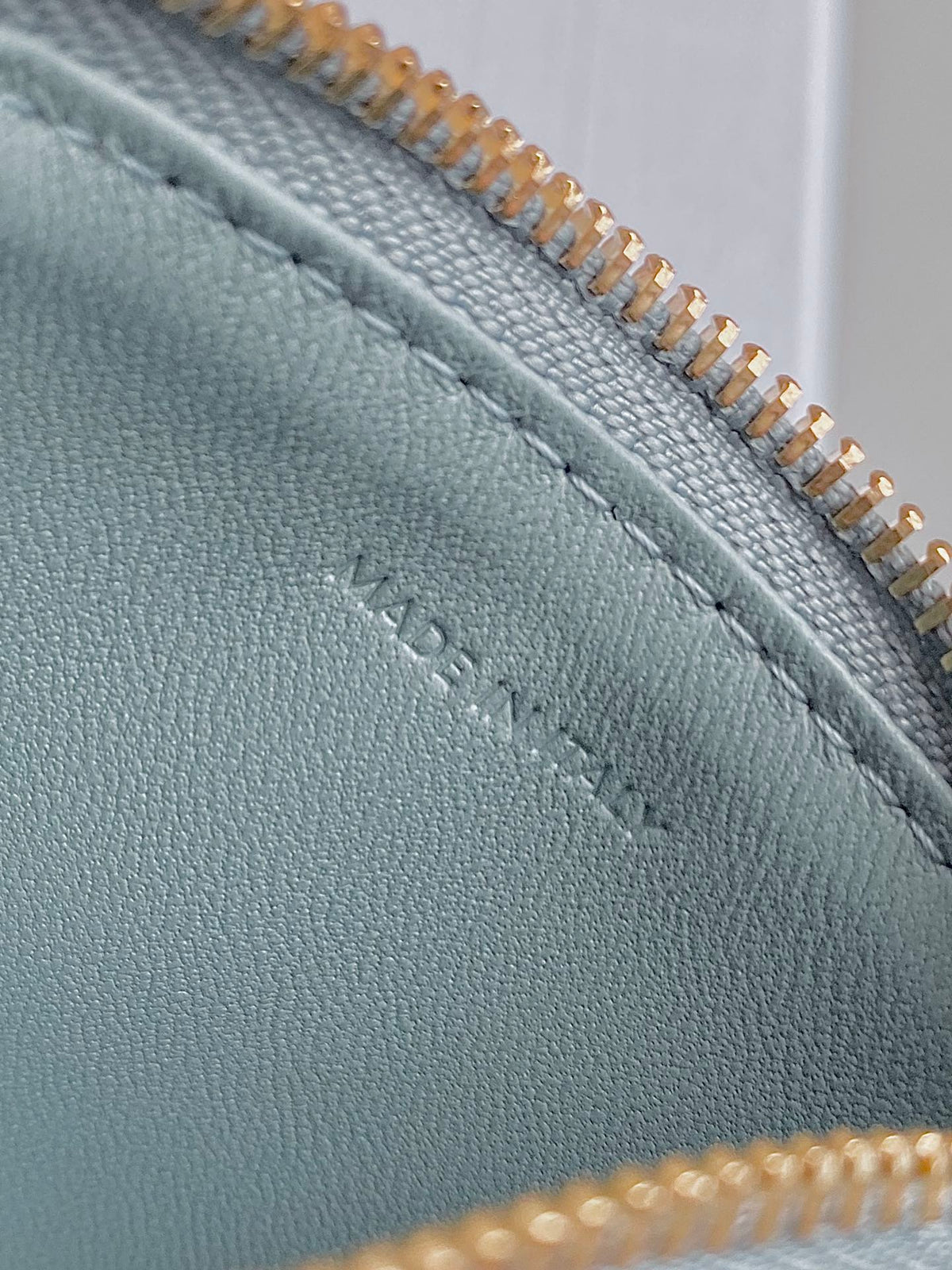 Celine Triomphe 9 Wallet Two-In-One Glacier Blue Calfskin