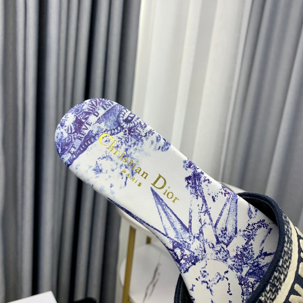 Dior CD Mule Dway Slide 10mm Multi-Motifs Style 44