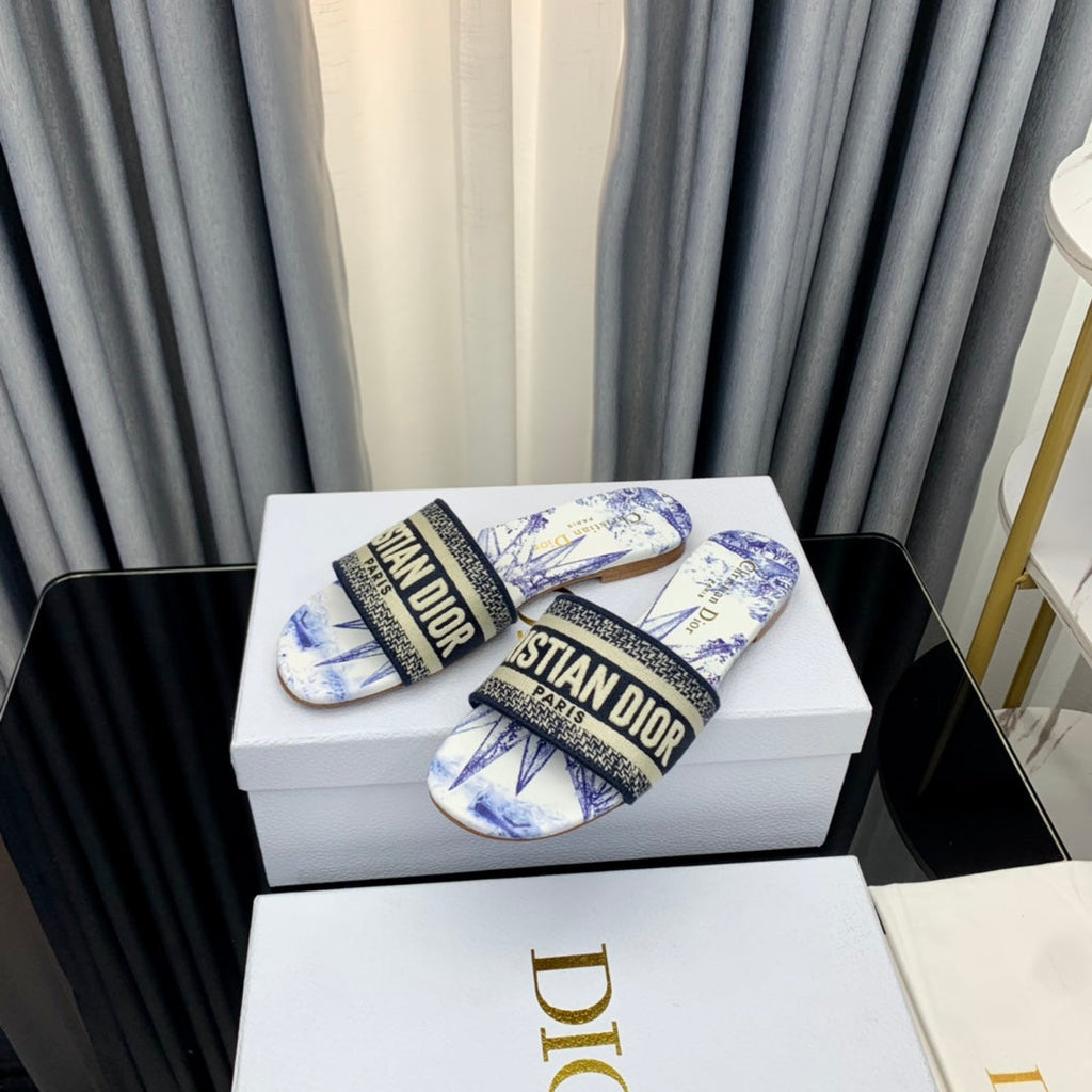 Dior CD Mule Dway Slide 10mm Multi-Motifs Style 44