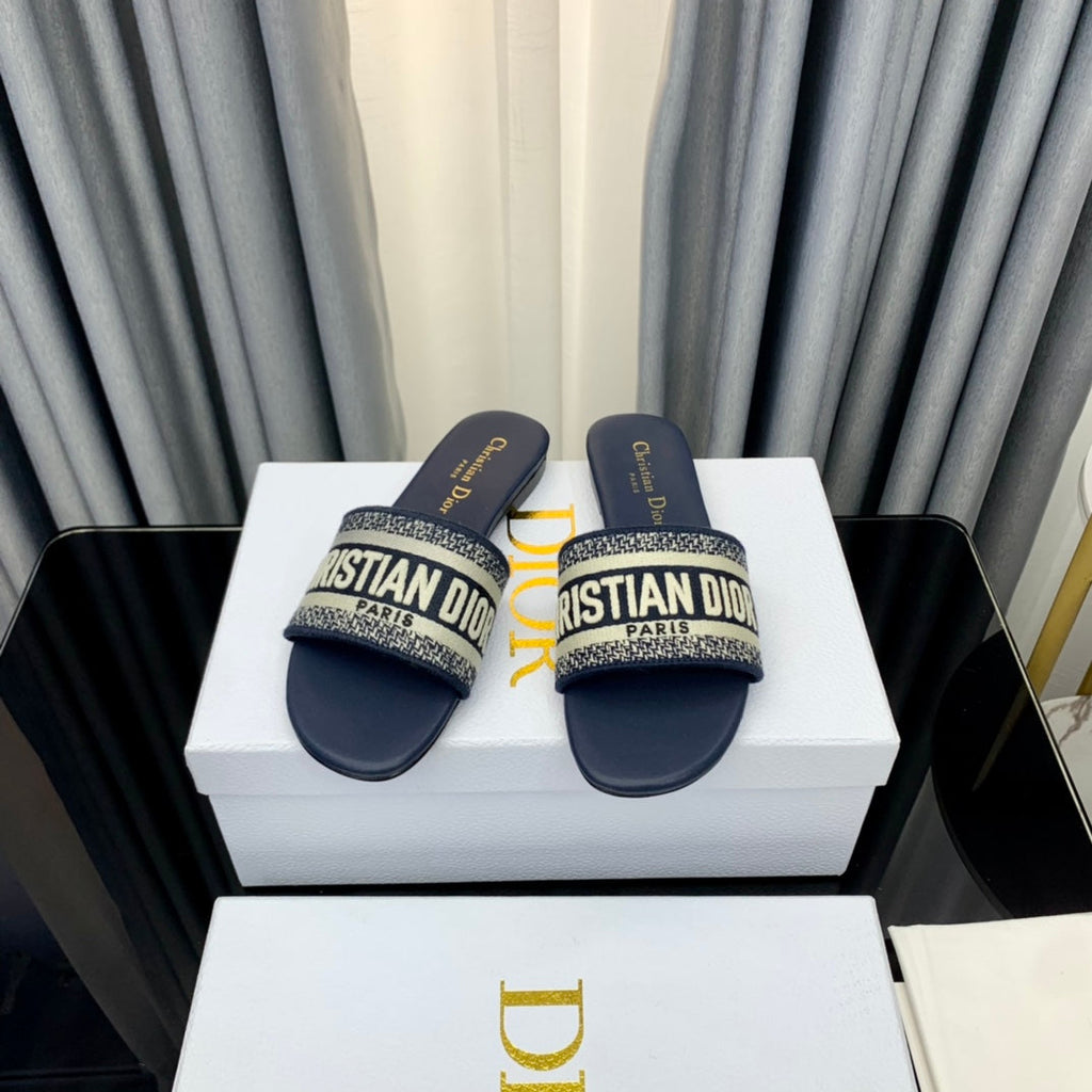 Dior CD Mule Dway Slide 10mm Multi-Motifs Style 41