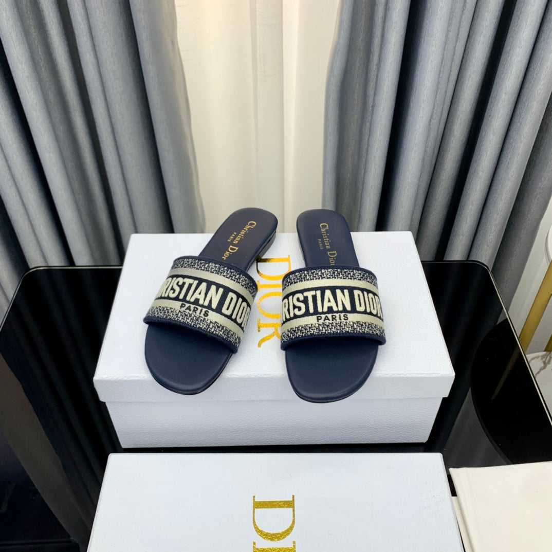 Dior CD Mule Dway Slide 10mm Multi-Motifs Style 41