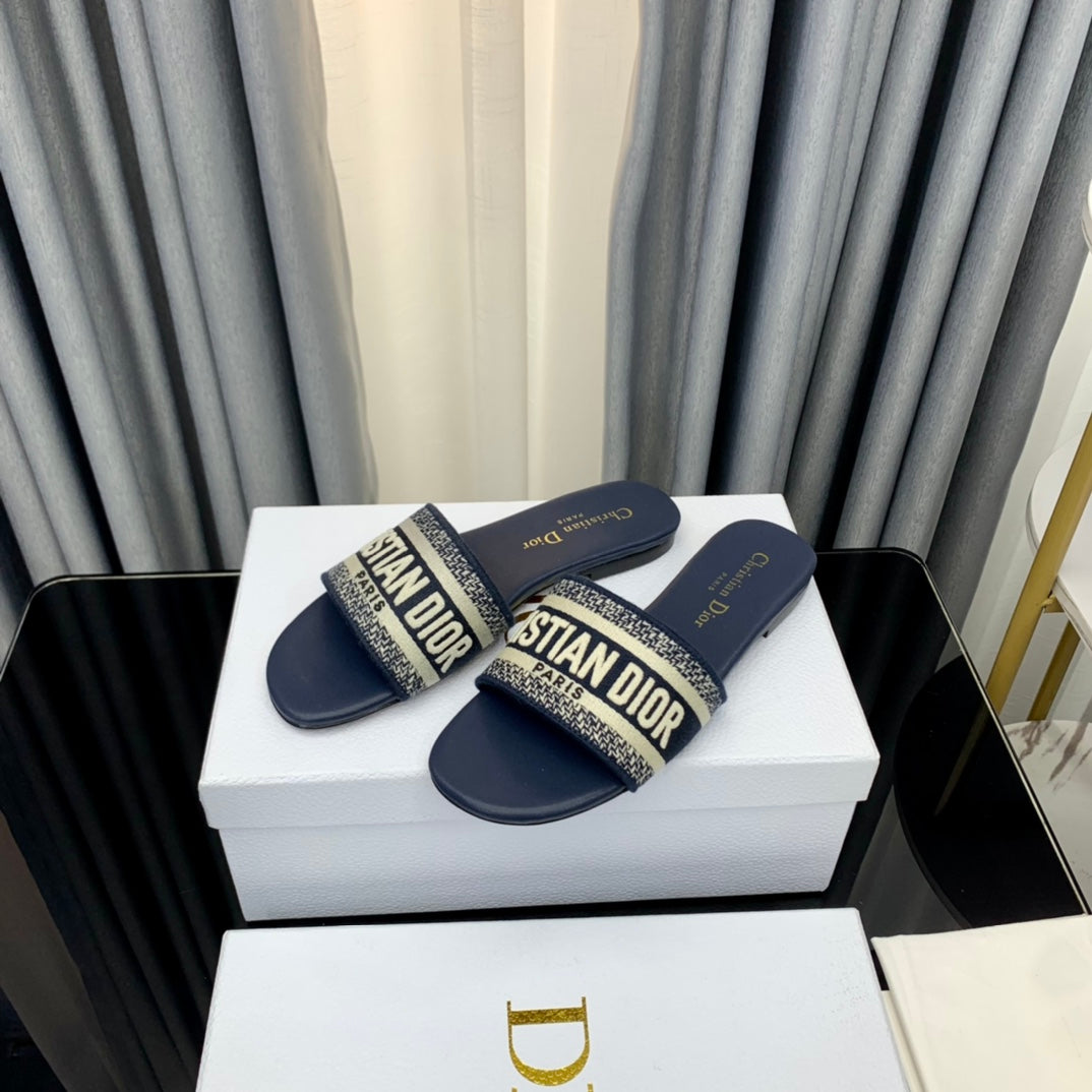 Dior CD Mule Dway Slide 10mm Multi-Motifs Style 41