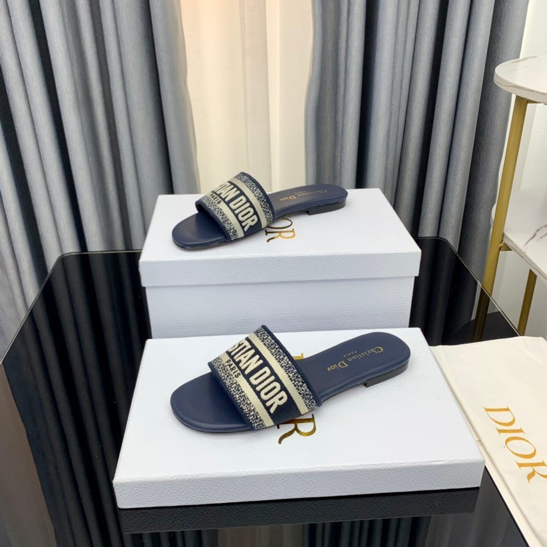 Dior CD Mule Dway Slide 10mm Multi-Motifs Style 41
