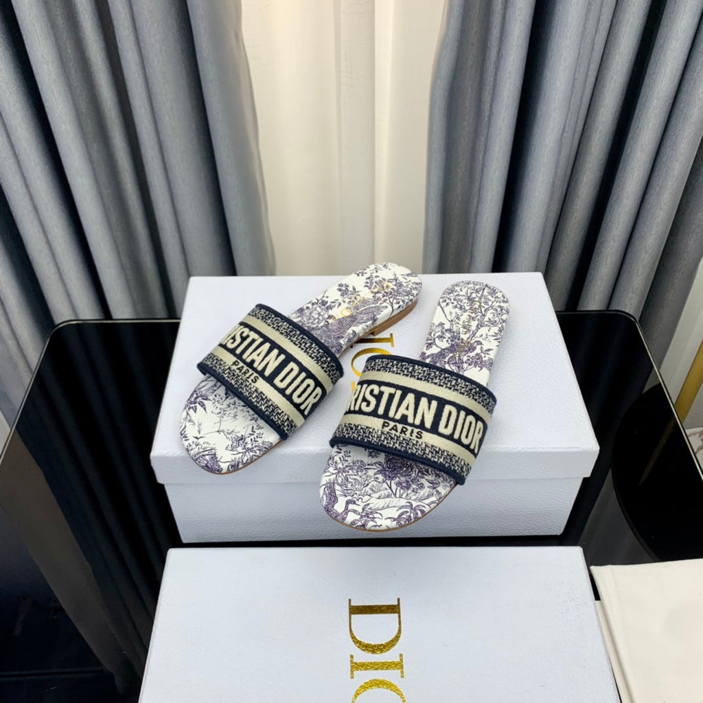 Dior CD Mule Dway Slide 10mm Multi-Motifs Style 40