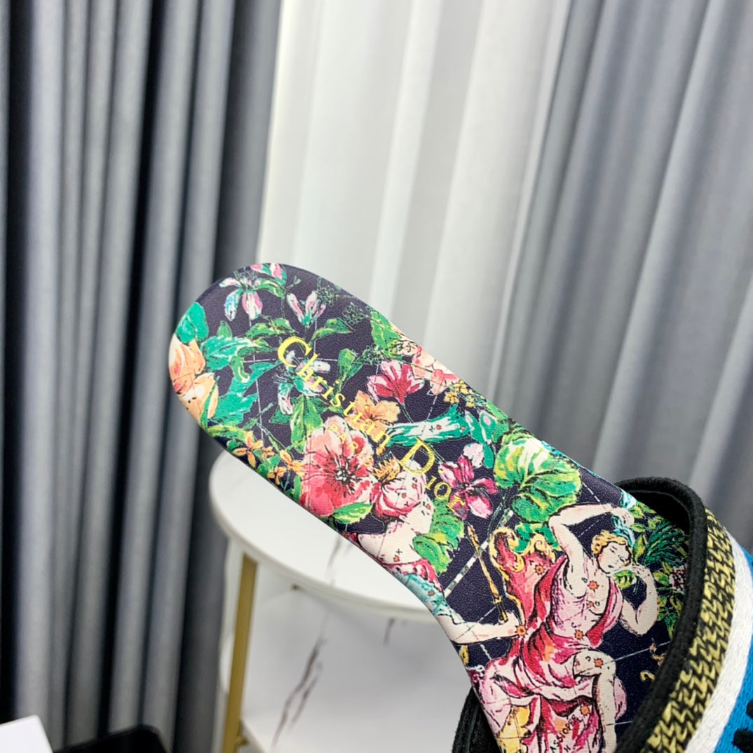 Dior CD Mule Dway Slide 10mm Multi-Motifs Style 35
