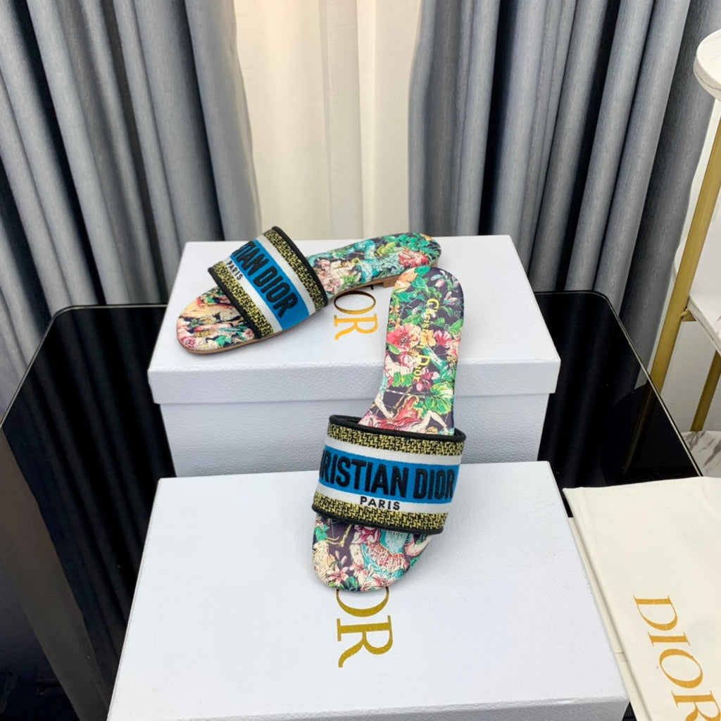 Dior CD Mule Dway Slide 10mm Multi-Motifs Style 35
