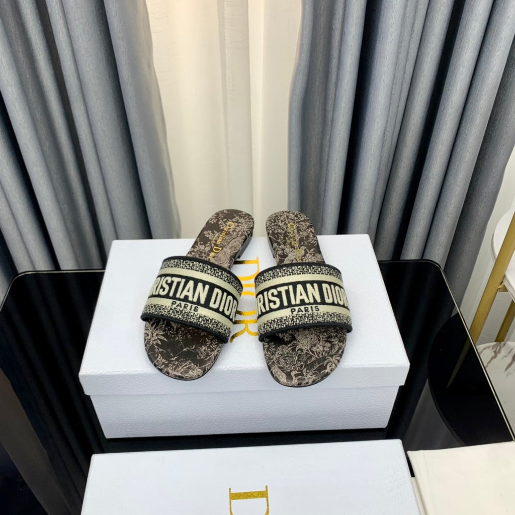 Dior CD Mule Dway Slide 10mm Multi-Motifs Style 70